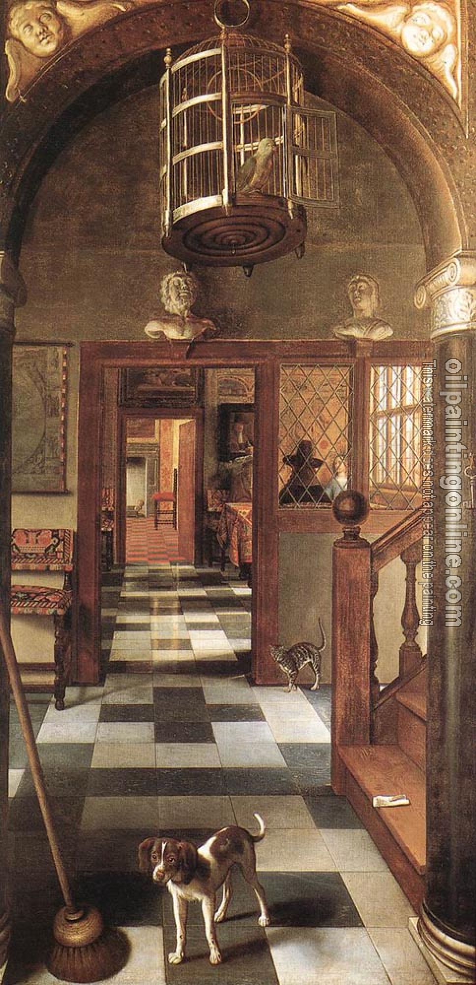 Samuel van Hoogstraten - View of a Corridor